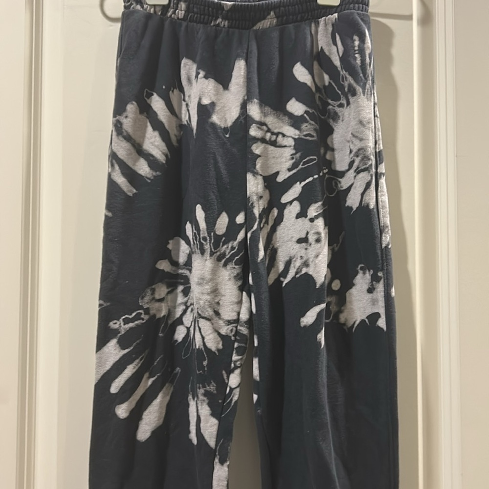 H&M Sunflower Tie Dye PullOn Joggers sweatpants elastic waistband girls size 14